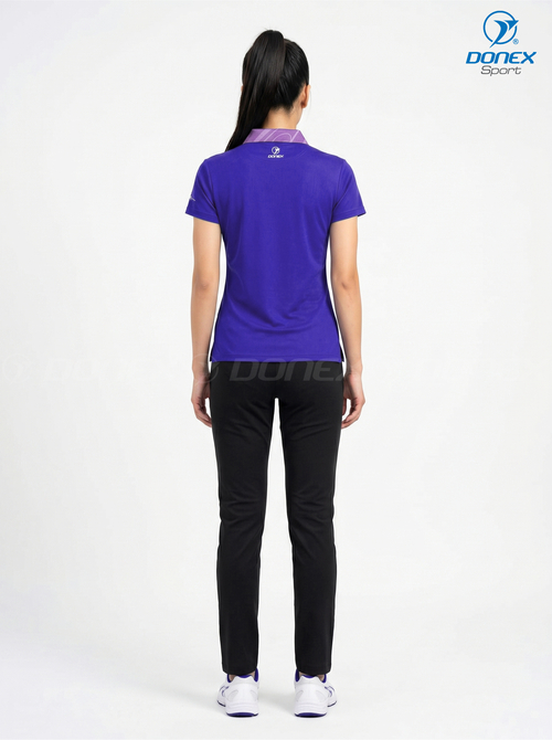 Áo thể thao nữ AC-3858-09-01 Tím phối trắng